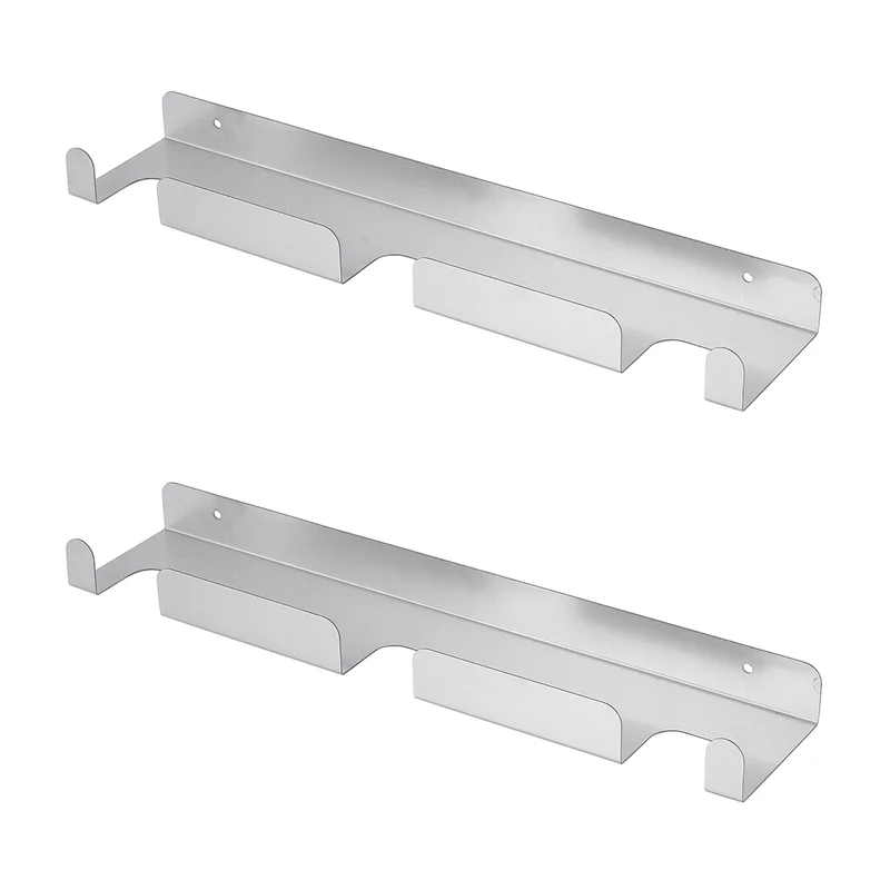 

ABWR-2X Pizza Shovel Wall Rack Brushed Stainless Steel Pizza Peel Rack Wall Mounted Hanger Heavy Duty Pizza Shovel Holder
