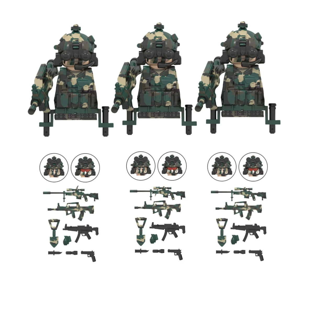 Modern Wars City Ghost Commando Special Forces Army Soldier Figures Police Military Weapon Building Blocks Toy For Children Gift