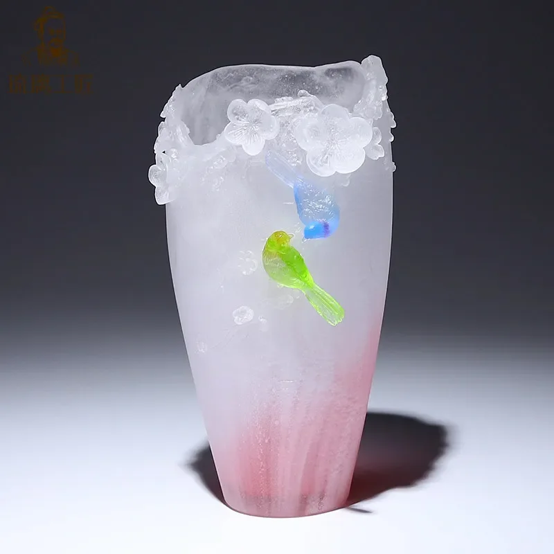 Handmade Glazed Ceramic Vase Modern Light Luxury Home Decor Living Room Flower Arrangement Ornament Housewarming Gift High