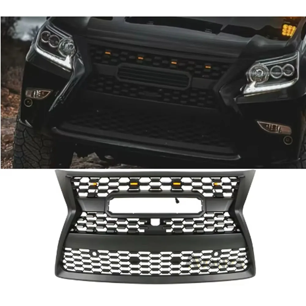 Auto Parts Grill With Led Lights Front Bumper Grille Modification Accessories Decoration For LEXUS GX460/GX470 2014-2019 2015