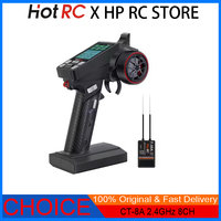 HotRC CT-8A 2.4GHz 8CH FHSS Transmitter w/ F-08A PWM Receiver – Remote Control System for RC Cars/Ships/Tanks