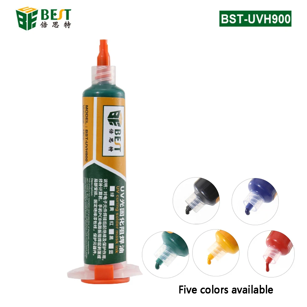 10cc UV Curing Solder Mask ink Red/Green/Black/Yellow/Blue Color for Mobile Phone PCB Welding Repair Tools
