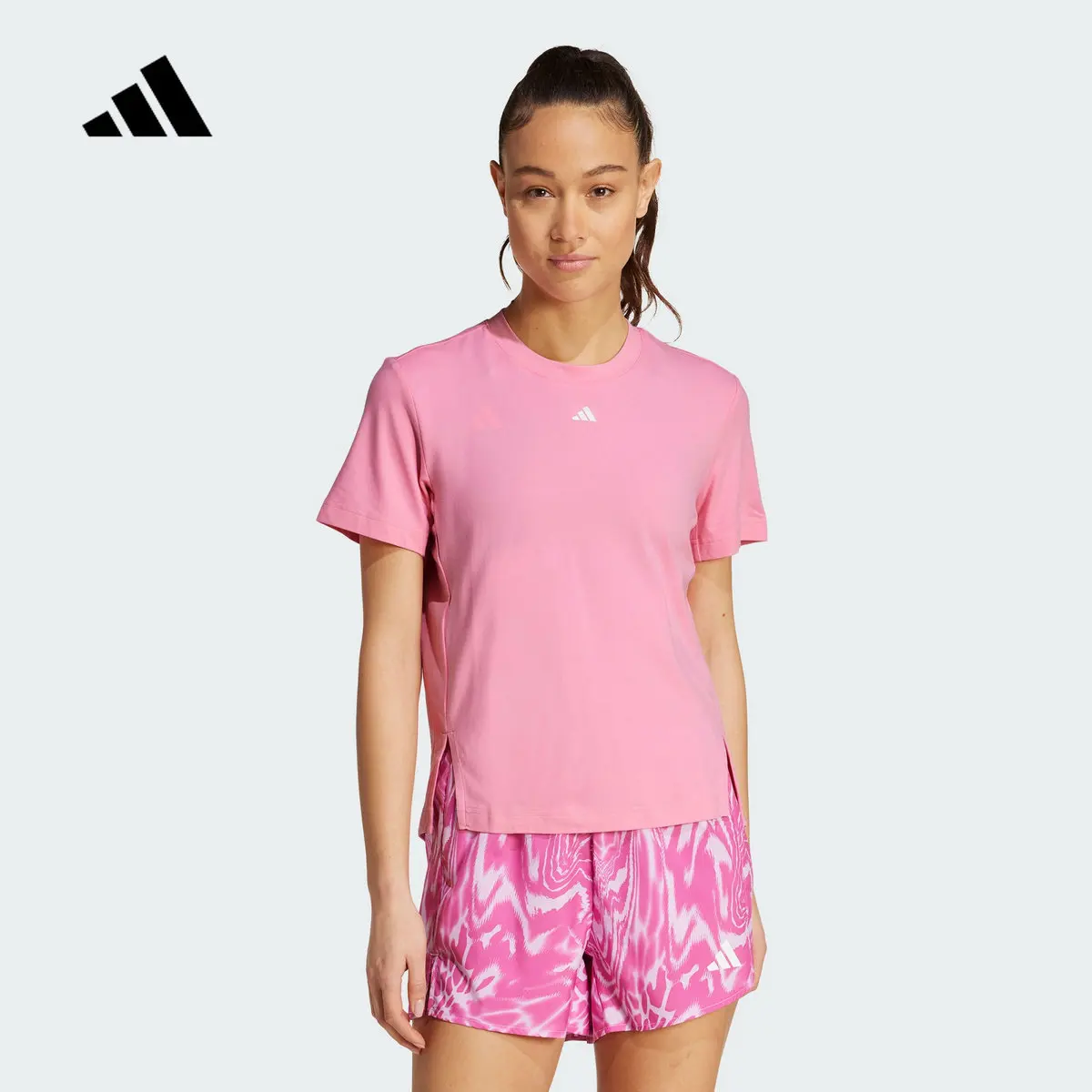 

AdidasCLIMACOOL Breeze Half-sleeve Quick-drying Slim-fit 2025 Summer Women's Short-sleeved T-shirt JZ0801
