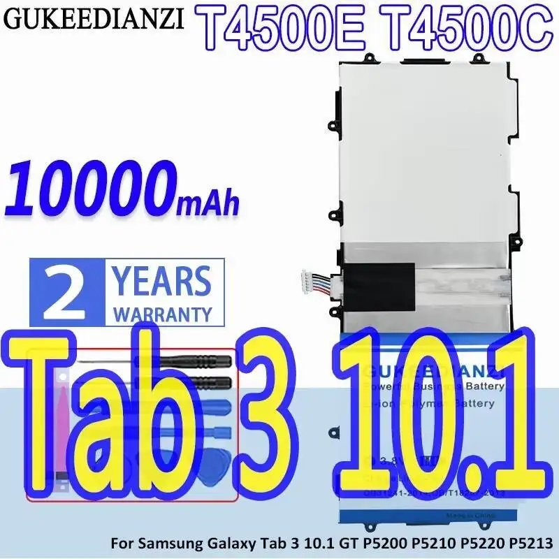 

Reliable Power Supply Durable T4500E T4500C For Samsung Galaxy Tab 3 10.1 GT P5200 P5210 P5220 P5213 Tablet Battery 10000Mah