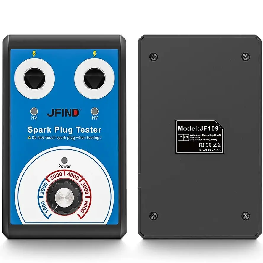 JFIND JF109 Car Spark Plug Tester Dual Hole Diagnostic Tool Car Accessories Auto Engine Ignition Detector Tools 12V