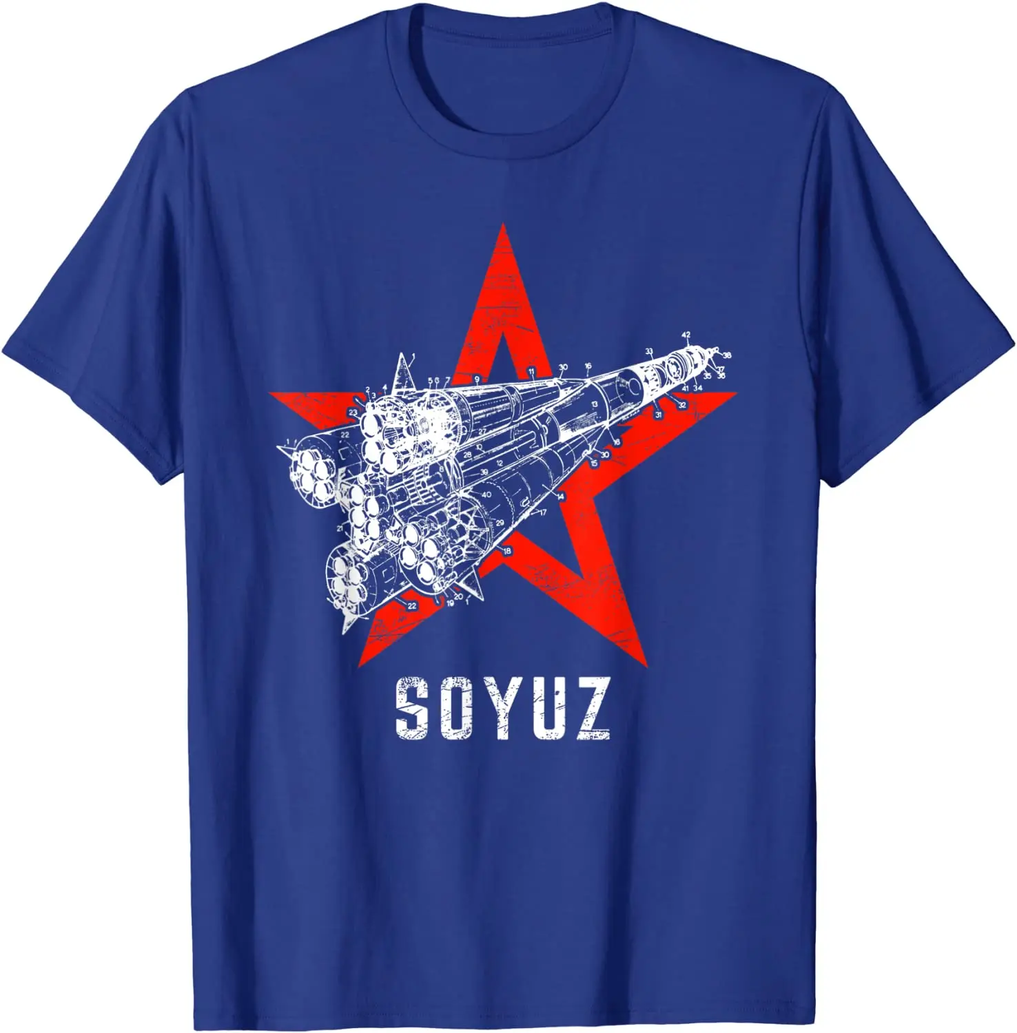 Russia Communism Soviet Union Space Program Soyuz Rocket T Shirt. Short Sleeve 100% Cotton Casual T-shirts Loose Top Size S-3XL