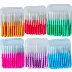 50Pcs 0.6-1.2mm Interdental Brushes Health Care Tooth Push-Pull Escova Removes Food And Plaque Better Teeth Oral Hygiene Tool