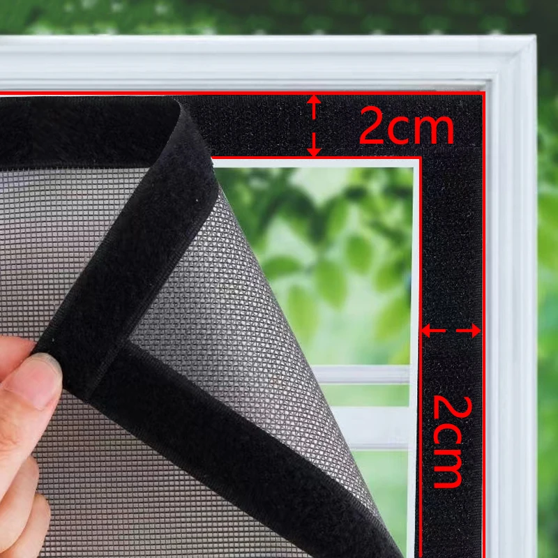 Black，Anti-mosquito window screen ，self adhesive window mosquito net summer insect proof door， mosquitonet for windows