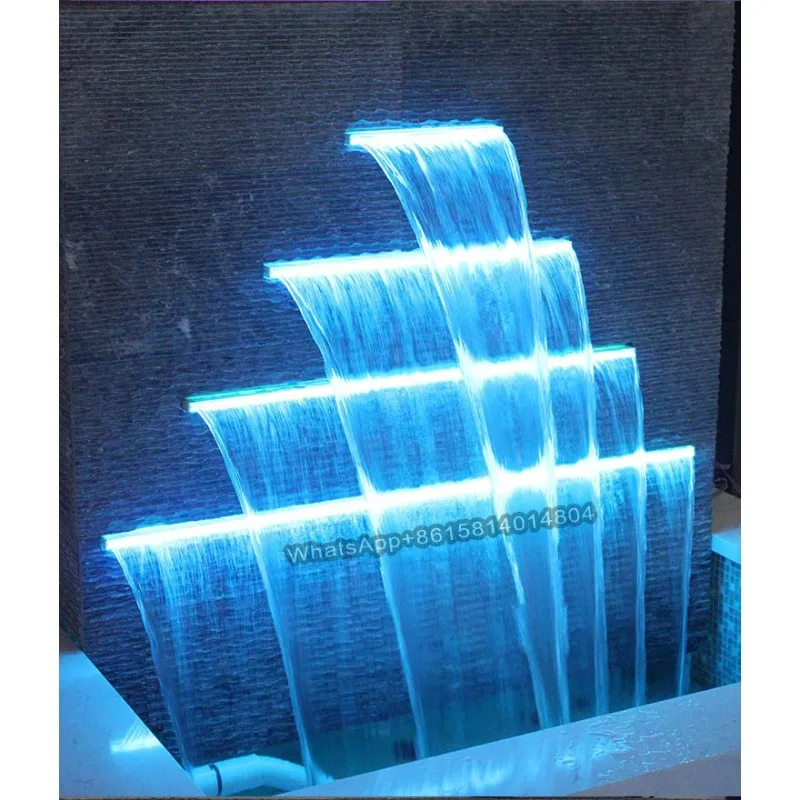 Swimming pool falling water waterfall,garden pool landscape waterfall,overflow fountain 30/60/90/120cm