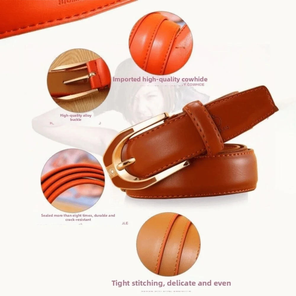 الأشرطة أزياء السيدات حزام لينة مشبك معدني حزام المرأة تنوعا حزام جلد عارضة الطالب