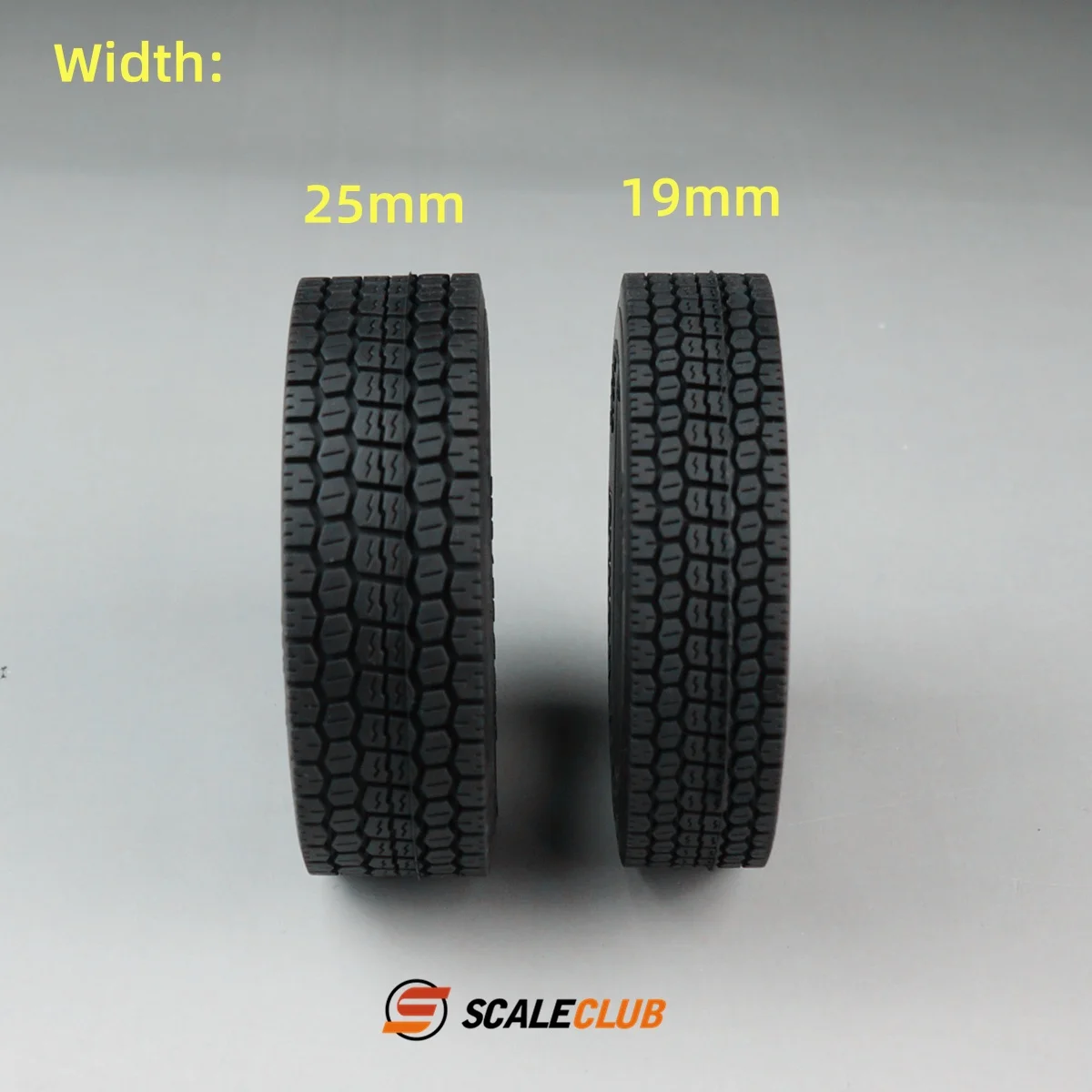 2pcs SCALECLUB 1/14 RC Truck All-Terrain Road Tire Natural High-Quality Rubber Tyre For Tamiya 1/14 RC Tractor Truck Parts Acces