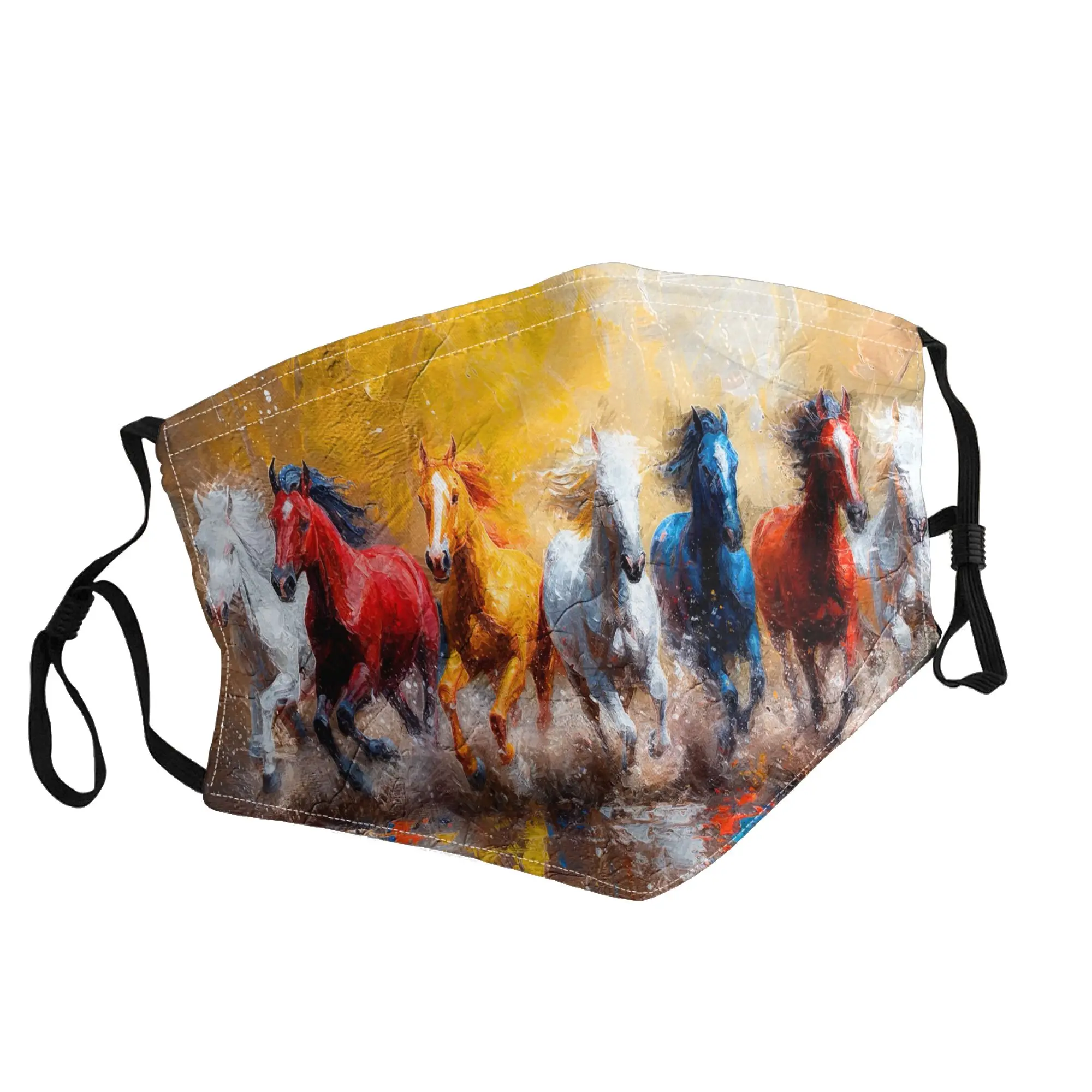 

Galloping Horses Running Horse Mask Unisex Outdoor Fashion Printed
