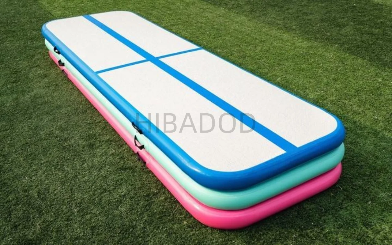 에어 플로어 텀블 트랙 인플레이터블 에어 트랙 5x1x0.2m 인플레이터블 체조 텀블 트랙 텀블링 매트 펌프 포함