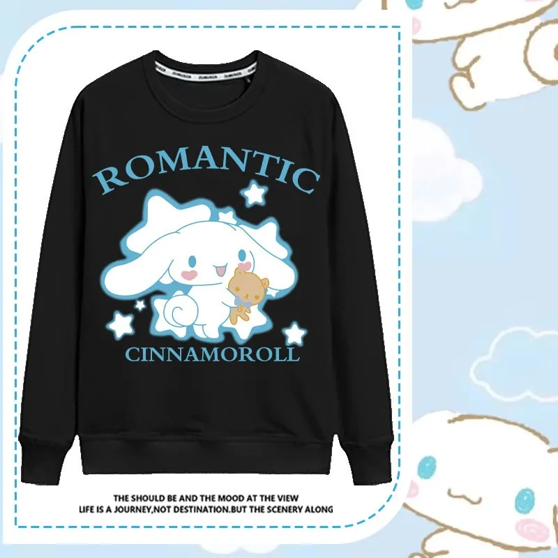 

Sanrio Co-branded Long Sleeve T-shirt Female Autumn Loose Laurel Dog Kullomi Printed Girl Melody Autumn Clothes