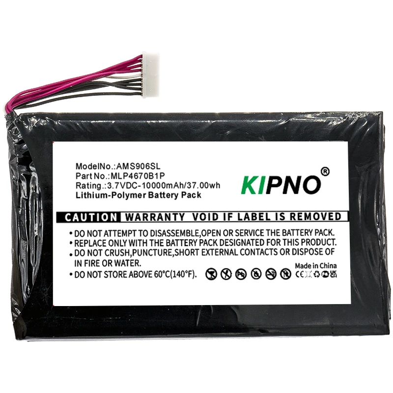 KIPNO 10000mAh 3.7V Diagnostic Scanner Battery Compatible with Autel Maxisys MS906BT MS906TS MS906S MLP4670B1P