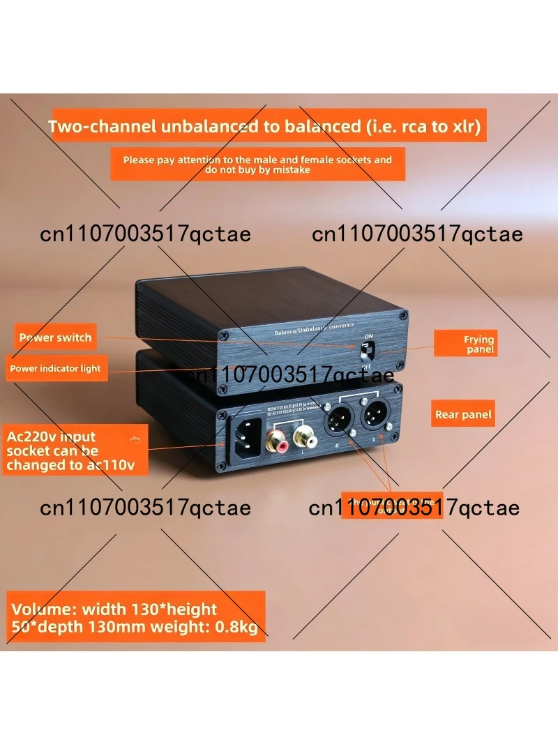 XLR to RCA Audio Converter Balanced to Unbalanced Transformer with IC Chip for Audio Signal Conversion