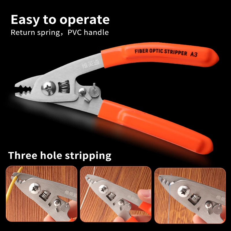 OFV 3-port fiber miller pliers Fiber stripper Leather cable stripper Three port miller pliers Fiber stripper