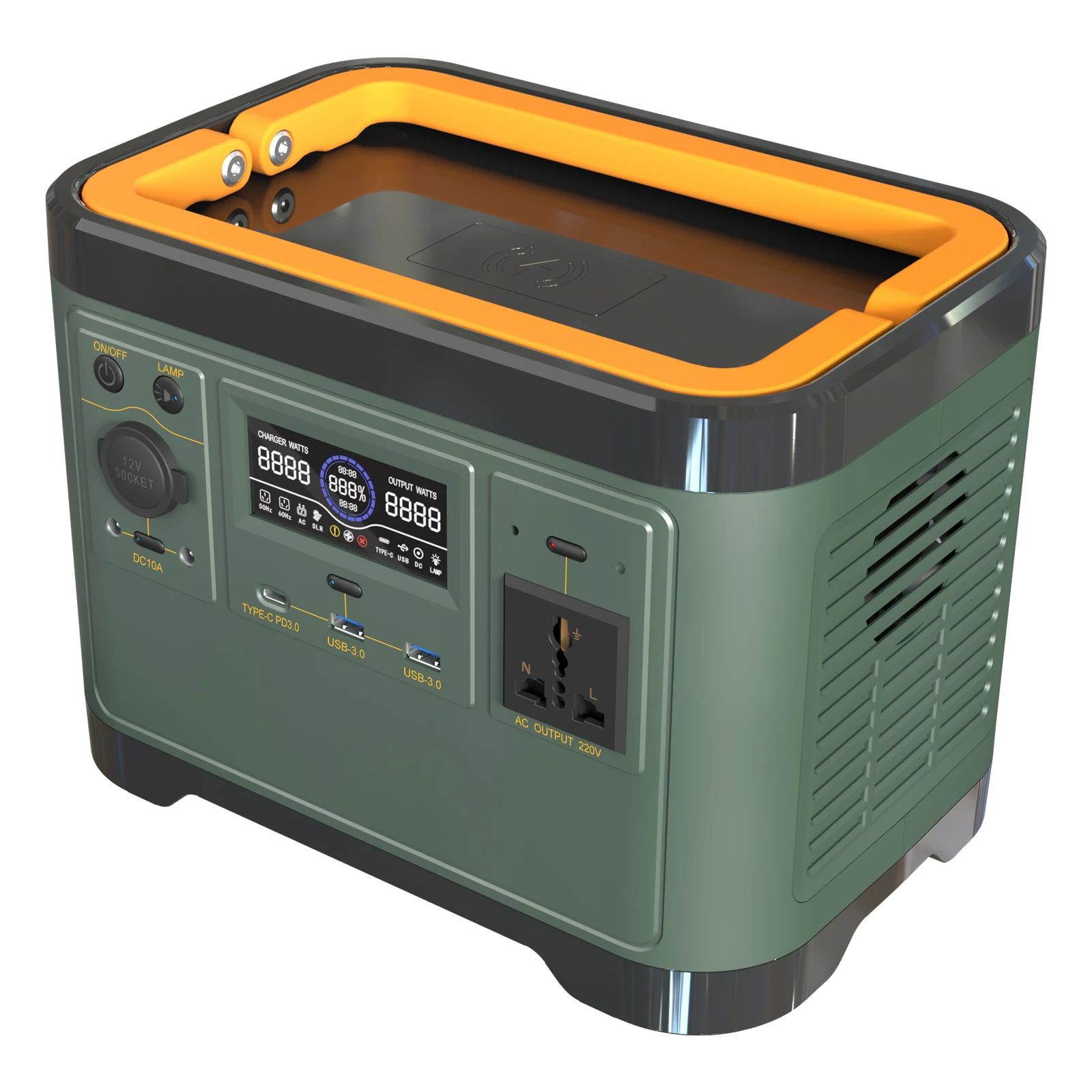 

Stock 577Ah Solar Power Supply Wireless Portable Power Station 600w/1.1kw/1.2kw Portable Power Station