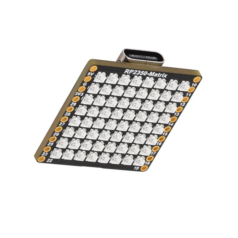 

ABZW RP2350 8X8 Светодиодная матричная макетная плата Микроконтроллер с встроенным шестиосевым датчиком QMI8658