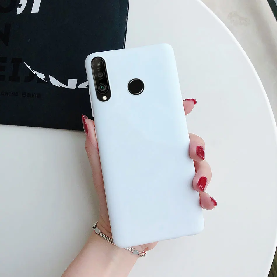 Candy color silicone phone case for huawei p30 lite pro p20 lite p10 p smart plus z 2019 2018 matte soft tpu back cover view 5