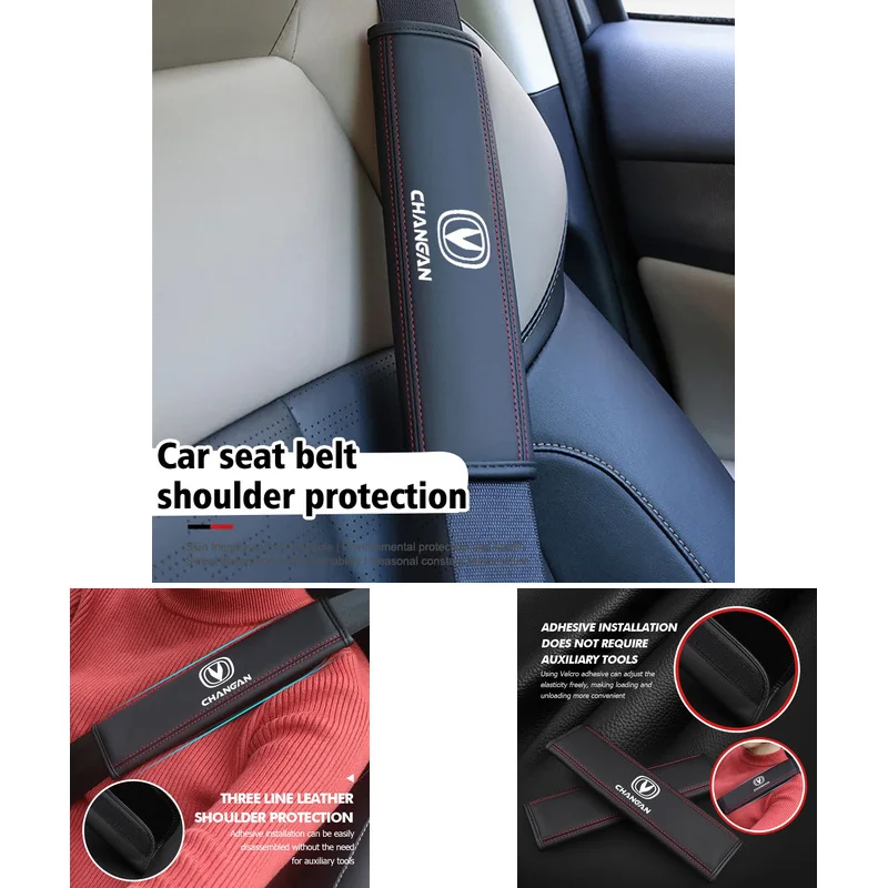 Breathable Car Seat Belt Shoulder Pad Auto Safety Strap Cushion Sleeve For Changan Raeton/Eado/CS35/CS15/CS95/Alsvin