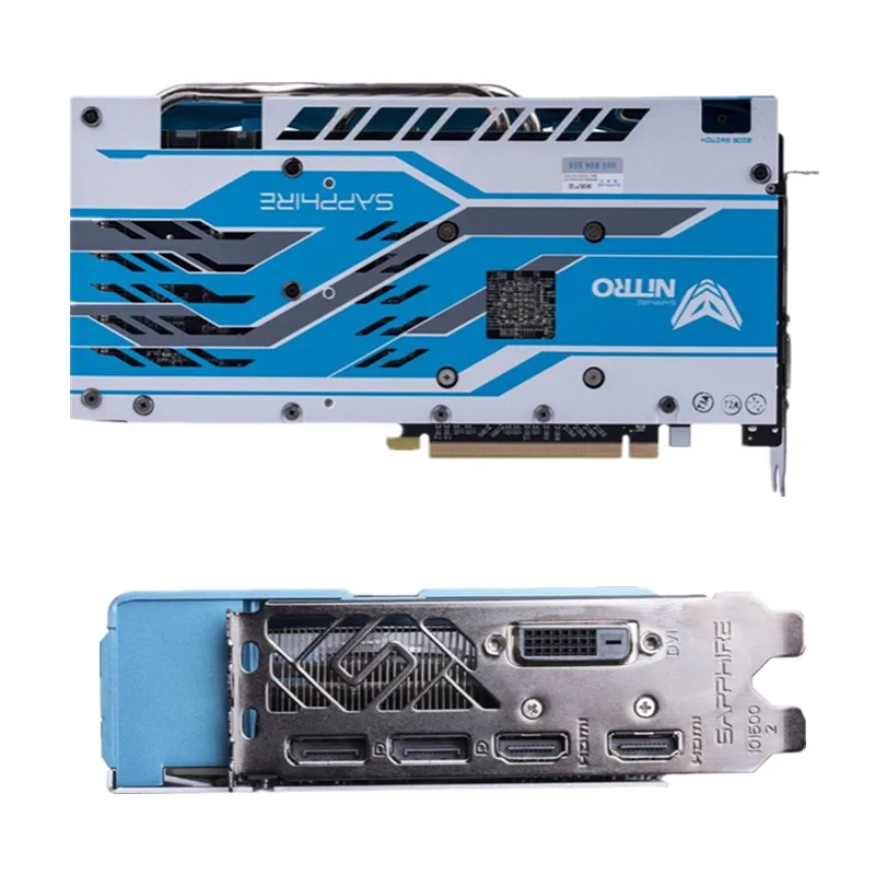 SAPPHIRE-tarjeta gráfica RX 580, 8G, NiTRO +, para videojuegos, Radeon RX 580, 8G, RGB