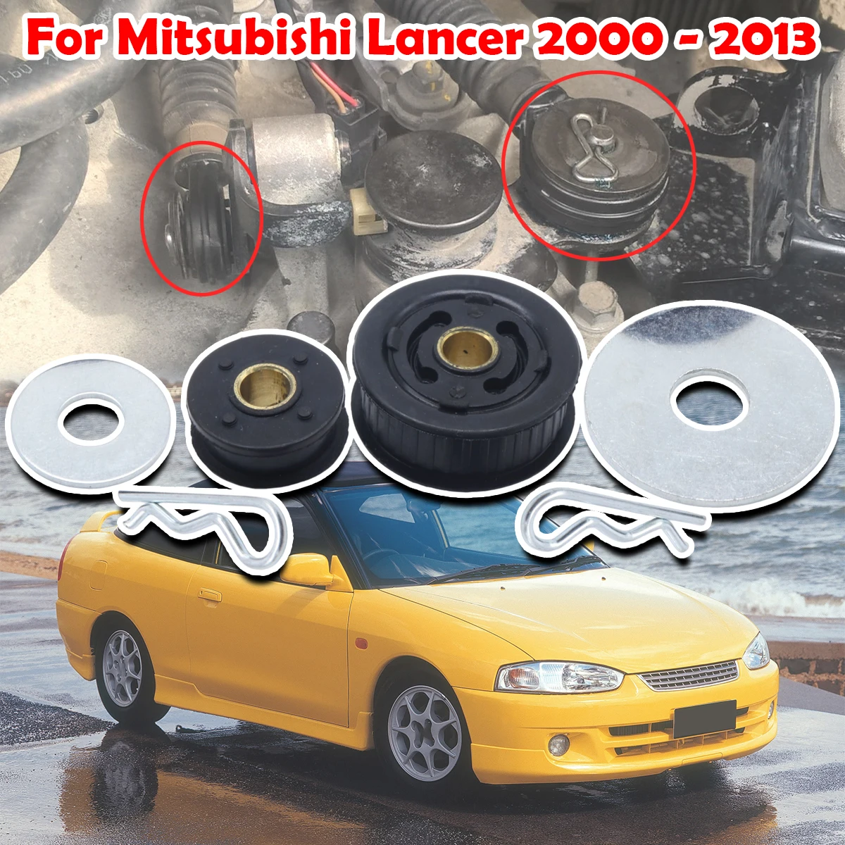 For Mitsubishi Lancer 2000 - 2013 Manual Transmission Gear Shift Cable Shifter Linkage End Replace Bushing Kit Car accessories