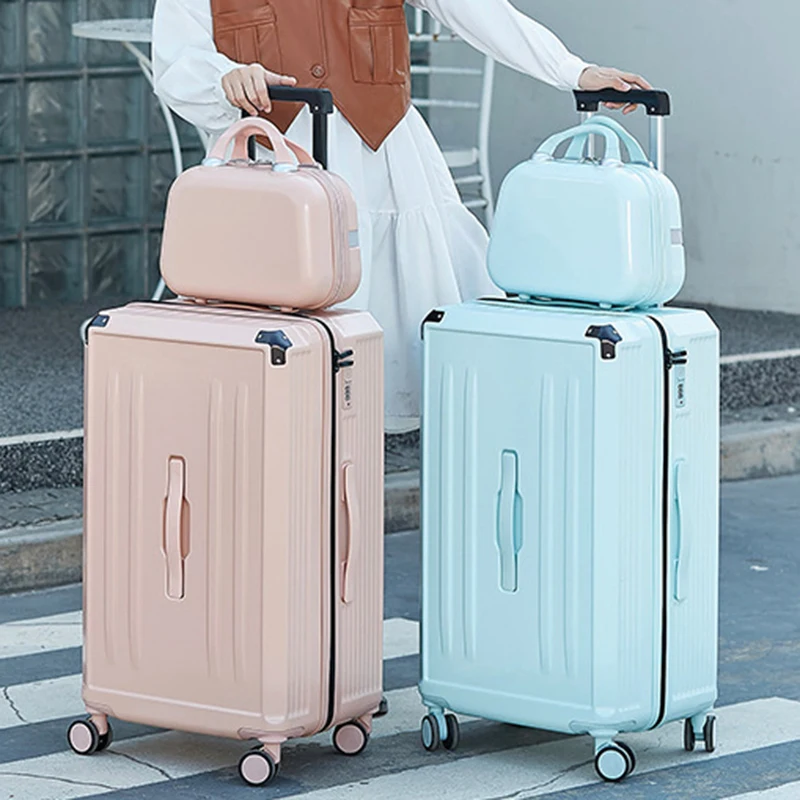 New Sports Version Thickened Luggage 26 Inch Large Capacity Trolley Bag Aluminum Alloy Corner 20 Inch Travel Case Trunk Package