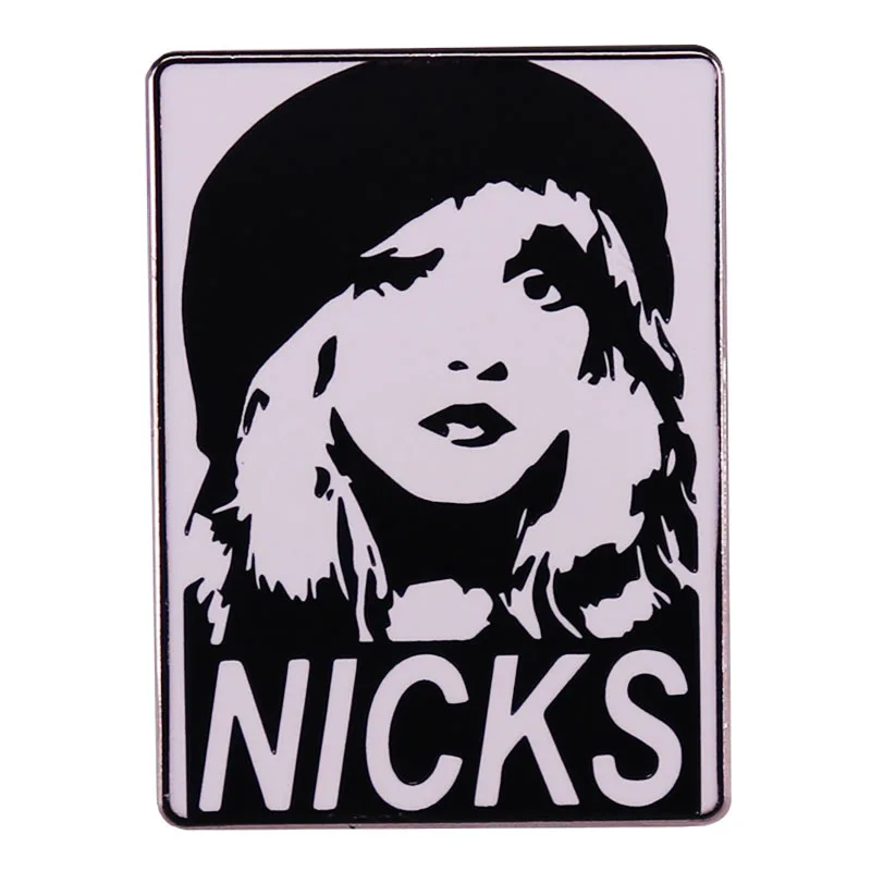 Stevie Nicks Enamel Pins US Female Rock Singer Metal Badge Brooch Clothing Decoration