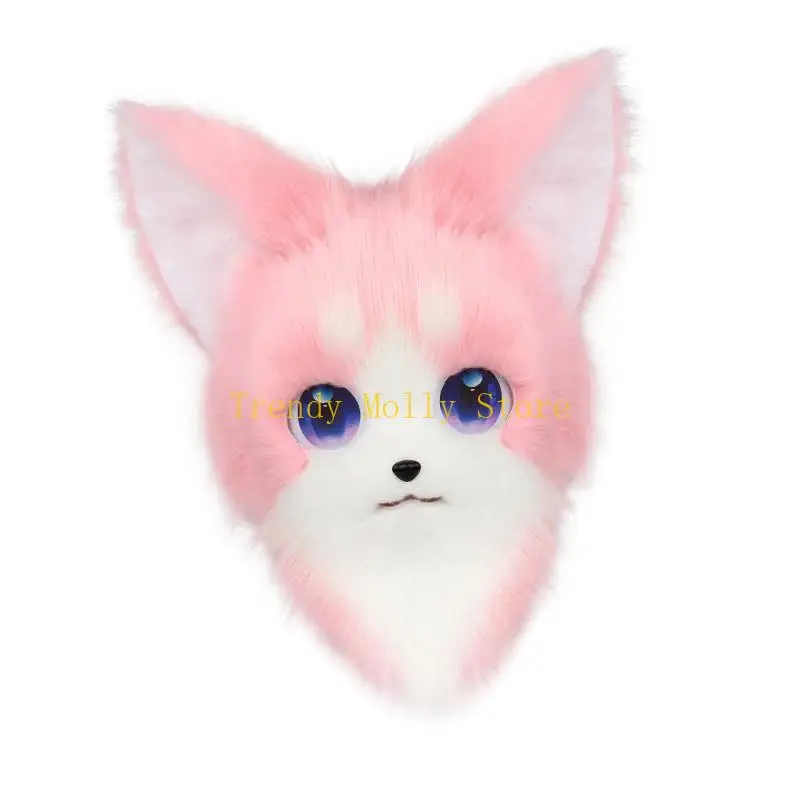 N5KB Sang Trọng Mèo Mũ Trùm Đầu Động Vật Mèo Mặt nạ đầu Fursuit Halloween Hóa Trang Trang Phục Hóa Trang Phụ Kiện dành cho Trẻ