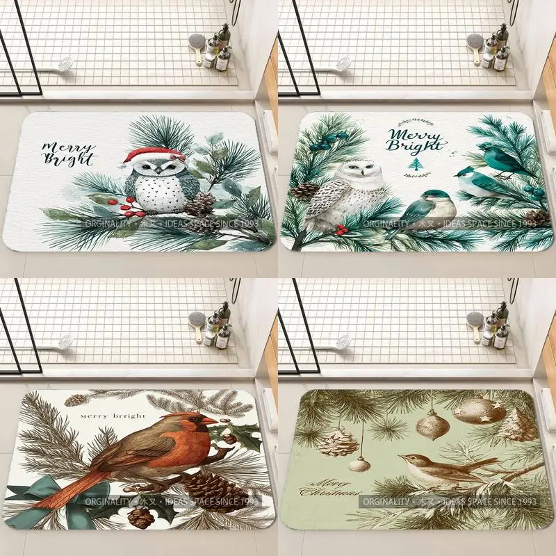 

Christmas Pine Tree Mat Living Room Decoration Home Sofa Non-Slip Carpet Study Bedroom Tatami Children'S Soft Floor Mat