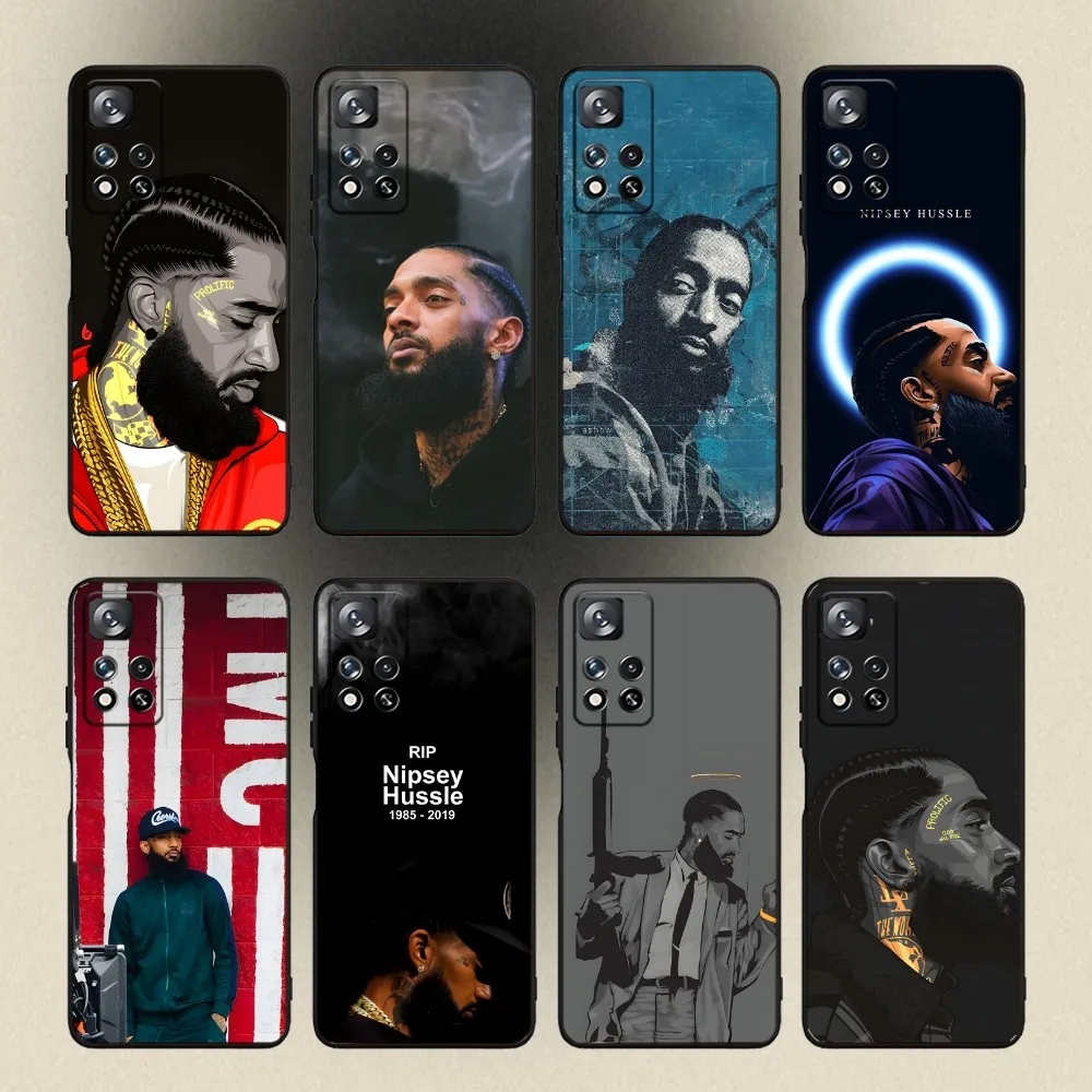 

N-NipseyS Rapper H-HussleS Phone Case For Samsung Galaxy A20,A21s,A22,A31,A32,A52,A53,A72,73,A80,A91 Soft Black Cover