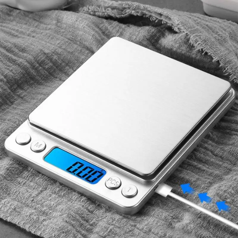 3Kg 0.1g Digital Kitchen Scale Precision Scales Jewelry Weighing For Food Diet Postal Balance Measuring LCD Electronic