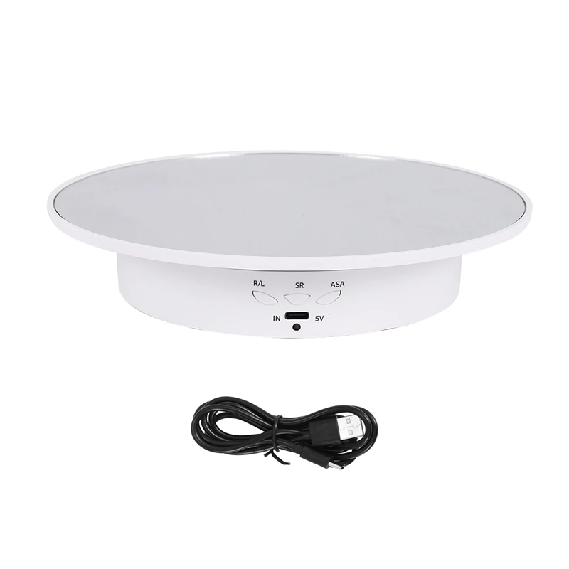 

AB33-Motorized Rotating Display Stand, 7.87Inch,Mirror Covered 360 Degree Turntable Display Stand For Photography