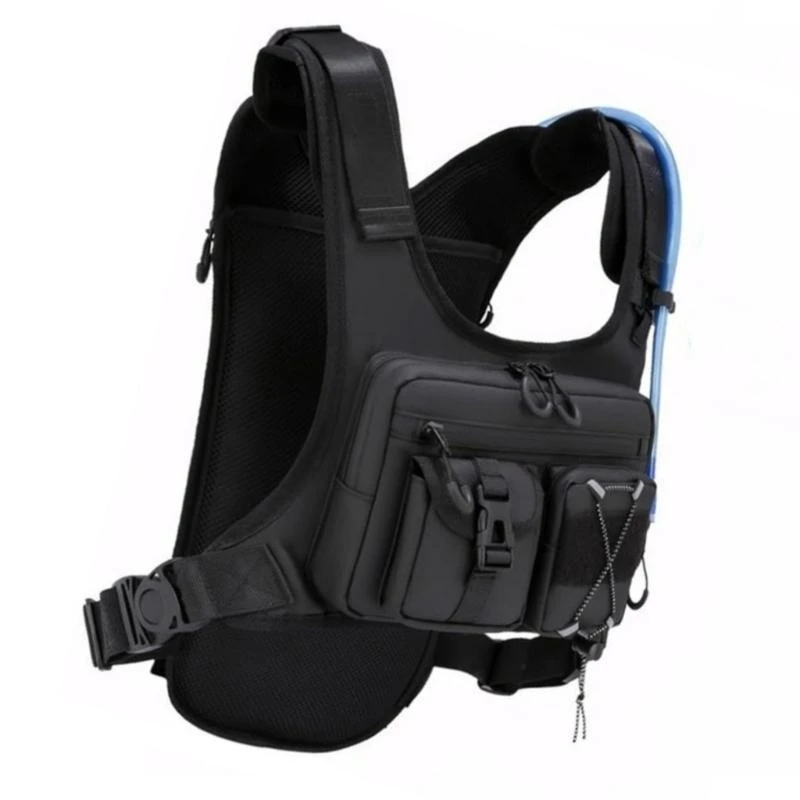 Lightweight Adjustable Running Vest Chest Pack With Water Resistant Nylon And Secure Storage For Outdoor Running