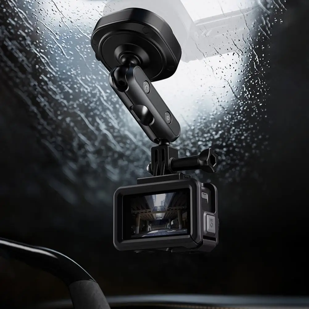 Action Camera Suction Cup Holder Action Camera Suction Cup Mount 360° Adjustable Car Windshield Holder Folding Sports for Gopro