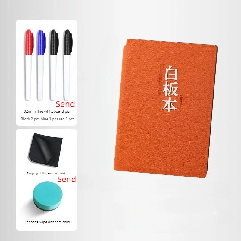 A5/A4 Whiteboard Notebook Dry Eras White Board Portable Planner Double-sided Notepad Student Draft Writing Board Office Supplies