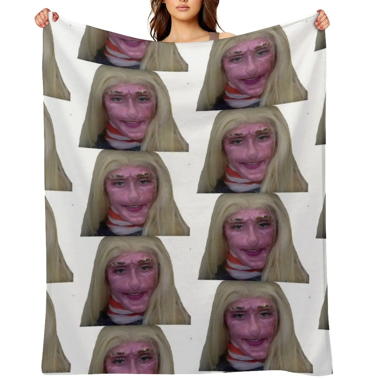 

Jenna marbles Rabwitch Throw Blanket Personalized Gift Camping Soft Plaid Stuffeds Blankets