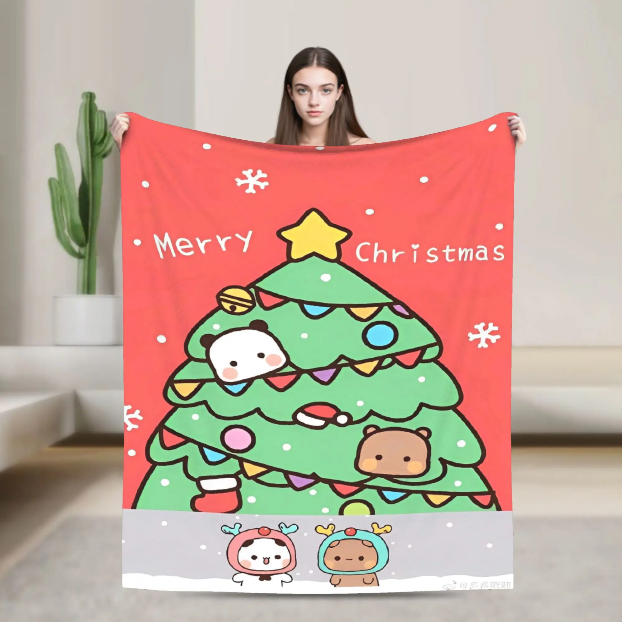 Bubu dudu cobertor de natal qualidade quente cama lança outono menino menina sala estar moda colcha