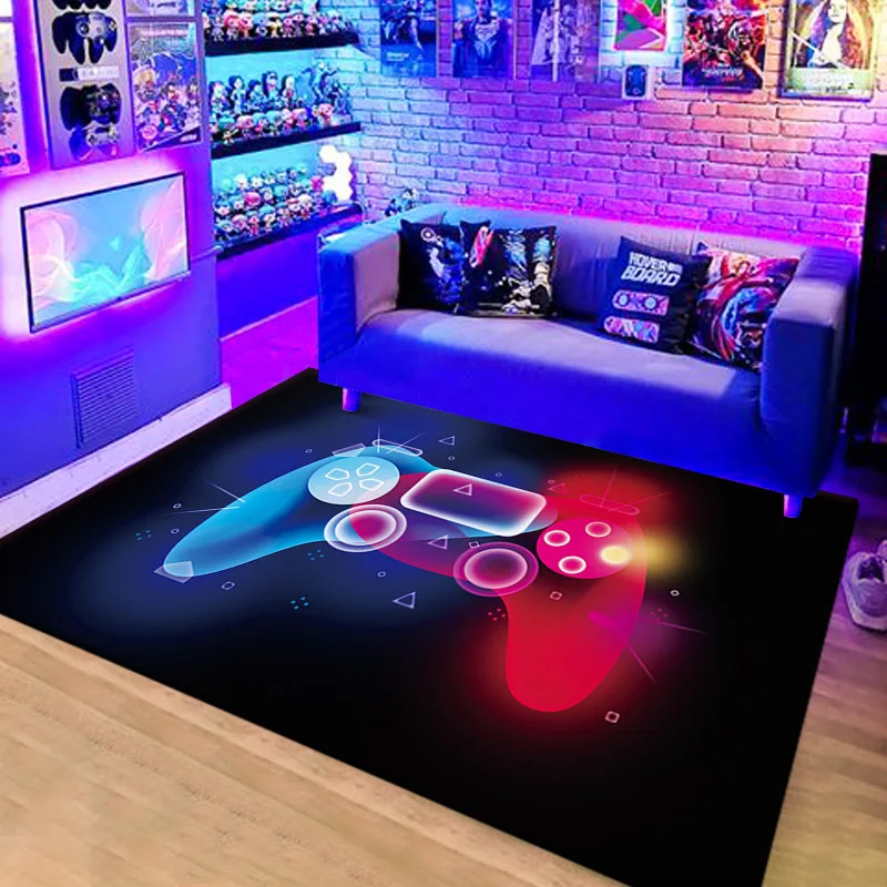 

Child Gamer Controller Area Rugs Kid Game Non-Slip Floor Mat Home Runner Carpets for Room Indoor Outdoor Kids Play Rug alfombra