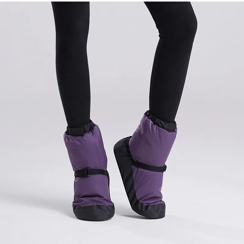 USHINE-Botas de Ballet cálidas, zapatos de baile, zapatos de entrenamiento de calentamiento, Invierno