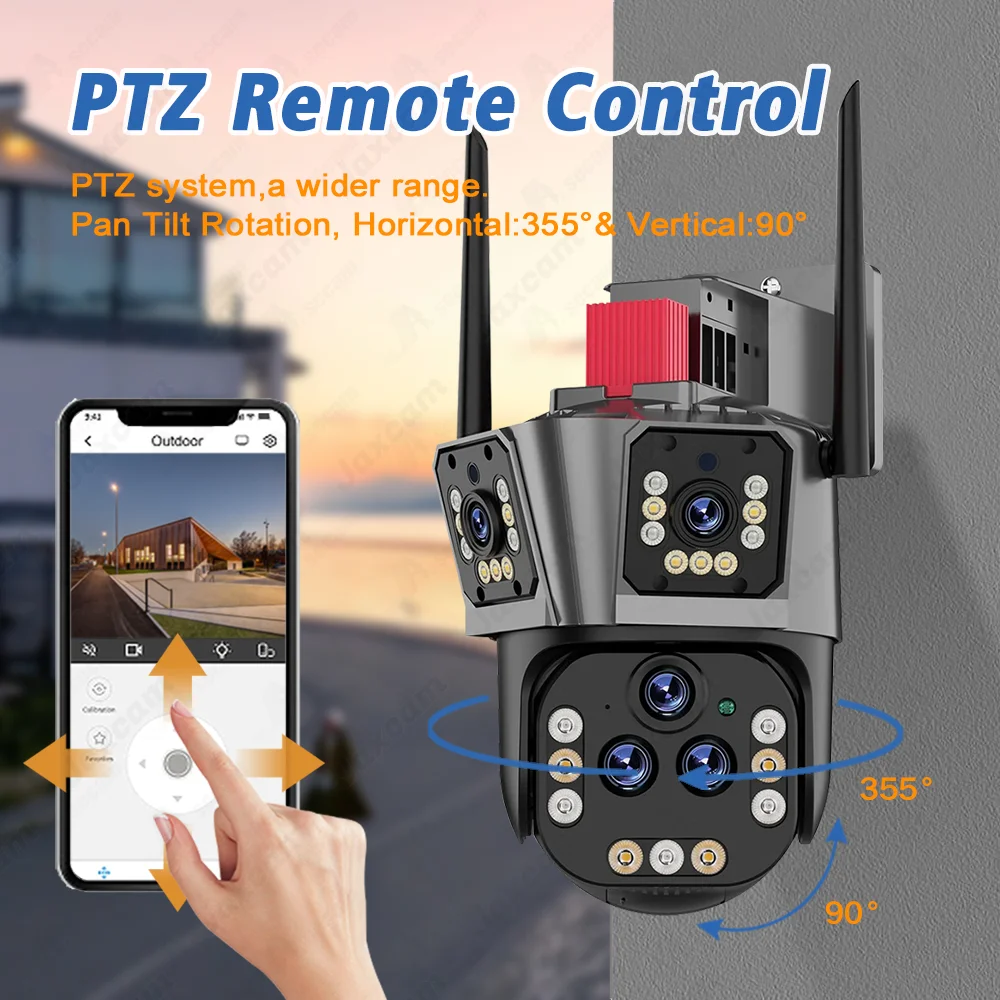 20X Zoom Ultra 20MP 10K WIFI Überwachungskamera Outdoor Fünf Objektiv PTZ Kamera Smart Home Menschen Tracking Drahtlose CCTV Kamera