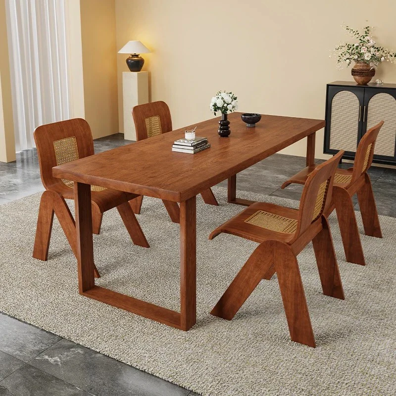 حامل طاولة خشبي فريد من نوعه منظم الحفلات لغرفة المعيشة طاولة طعام القهوة مستطيلة أثاث على الطراز الصيني Mesas De Comedor #5