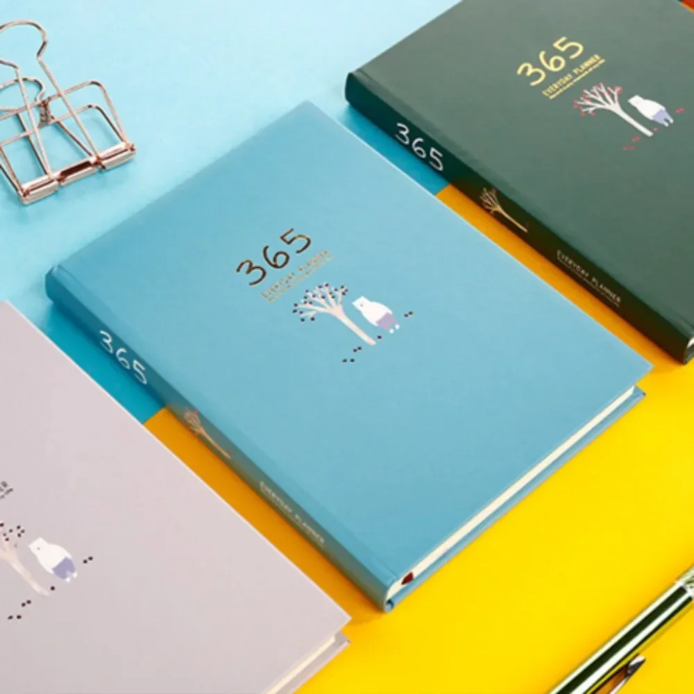 2025 Daily/Monthly Planner Notebook Kawaii Calendar Diary Journal Notepad Schedule Book Office Stationery Office Accessories