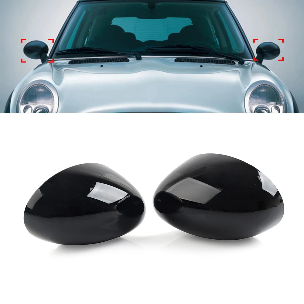 

Glossy Black Car Side Wing Rearview Mirror Cover Cap Housing Replacement For BMW Mini Cooper R50 R51 R52 R53 2000-2008 RHD Only