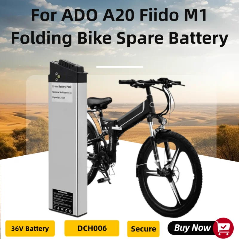 36V Battery 12.5Ah 17.5Ah For ADO A20 Fiido M1 Folding Electric Bike Spare Battery DCH006 For MATE Bike Replacement Battery