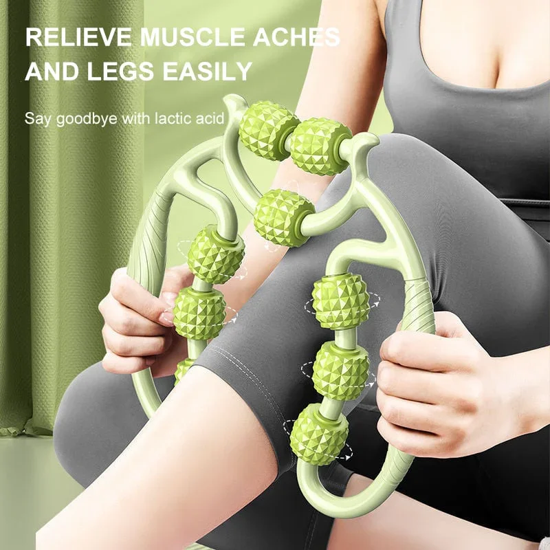 

Massage Relax Circular Leg Clamp 12 Rounds Trigger Point Roller Massager Slimming Muscle Stretching Relaxation Massage Equipment