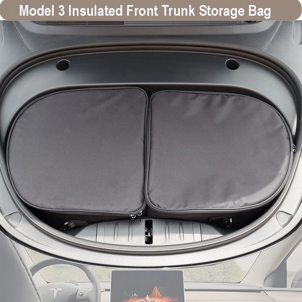 for Tesla For Model 3 Front Trunk Insulated Bag with Secure Closure for Refrigerated Transport on Outdoor Trips