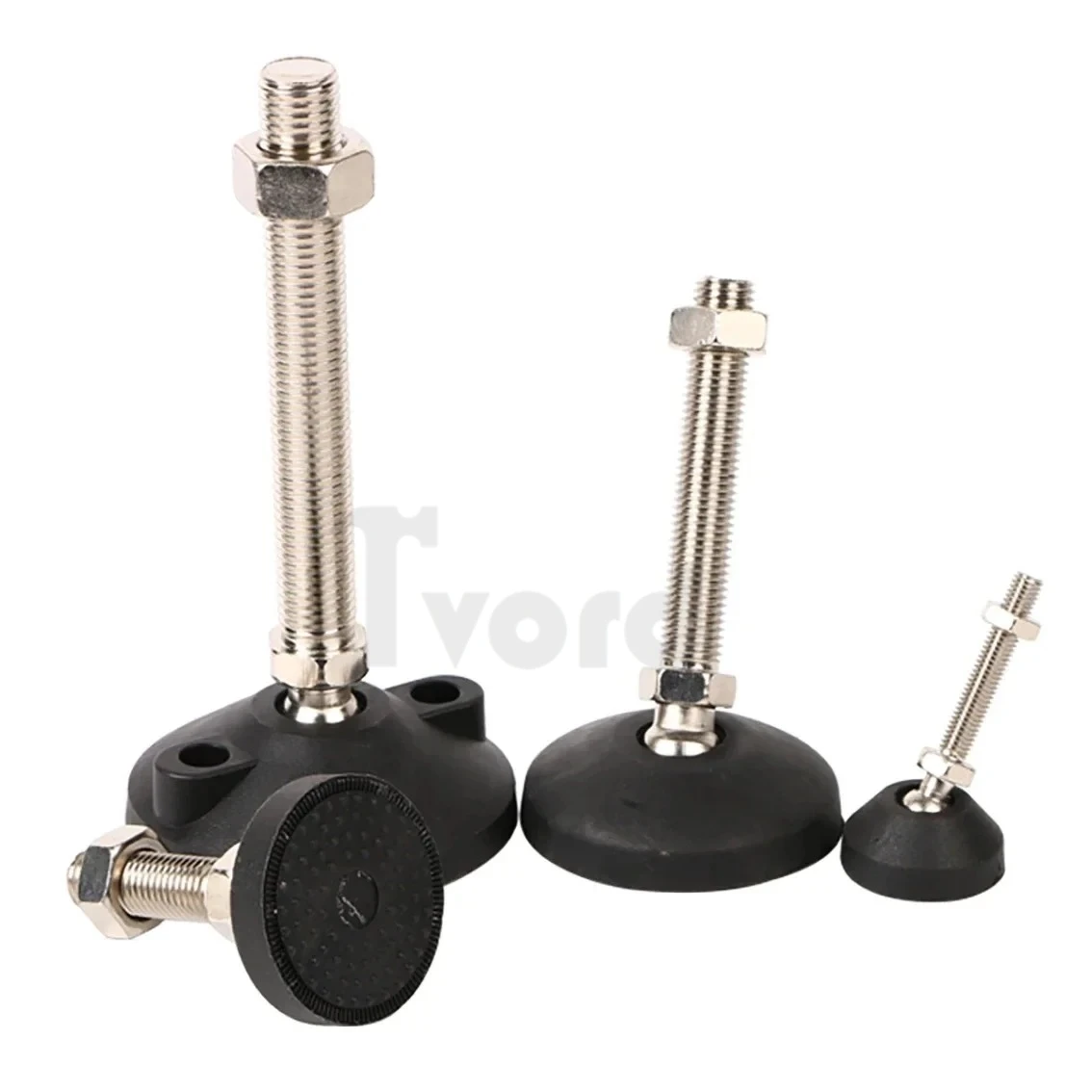 1Pcs M8 M10 M12 Nylon Universal Foot Cup 304 Stainless Steel Ball Head Rotating Base Adjustable Furniture Foot Pad Base 60/80mm