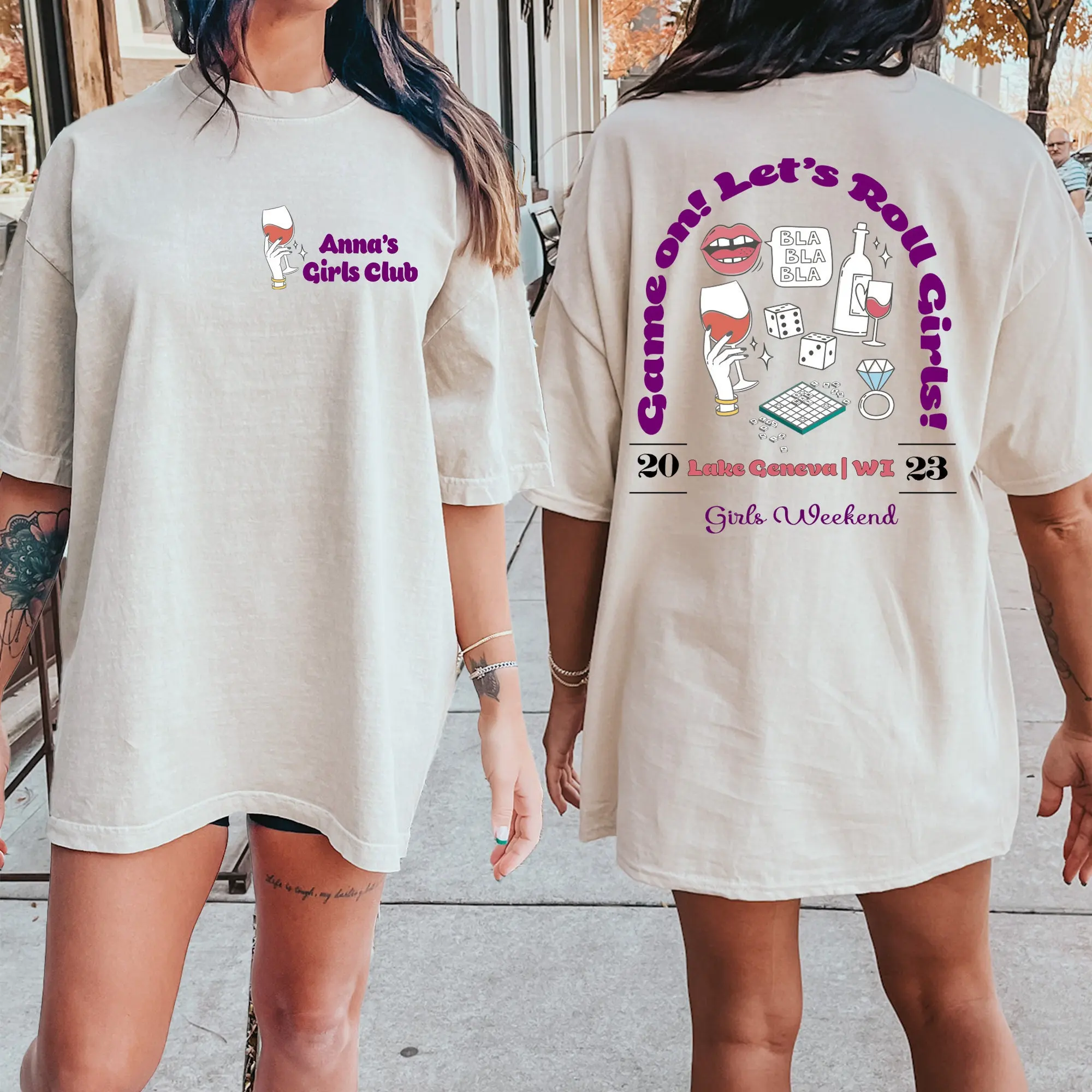 Lake Geneva Girls Trip T Shirt Winery Bachelorette Matching Group Wine Testing Besties Squad Weekend DBACH39